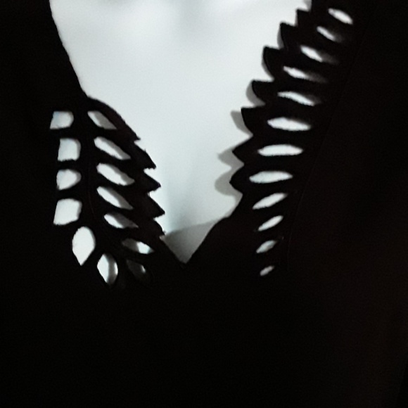 Alfani New Wine Lace Trim Top - Picture 2 of 11